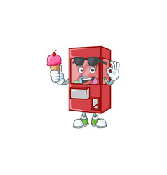 Toy Claw Machine Mascot Cartoon Style Eating