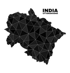 Triangle Filled Uttarakhand State Map