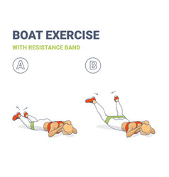 Back Boat With Resistance Band Exercise