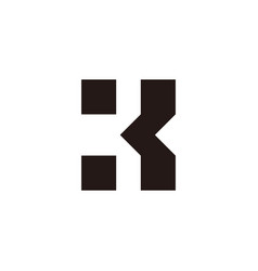 Letter K Squares Clean Geometric Logo