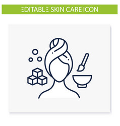 Exfoliating Face Scrub Line Icon