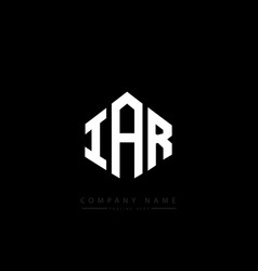 Iar Letter Logo Design With Polygon Shape