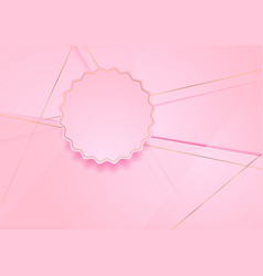 Pink Polygonal Background With Curved Circle