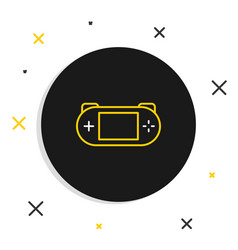 Line Portable Video Game Console Icon Isolated On