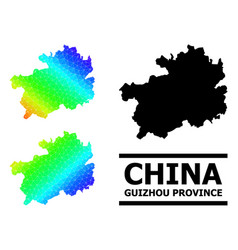 Lowpoly Rainbow Map Of Guizhou Province