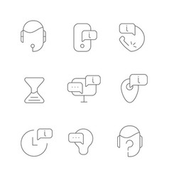 Set Of Call Center And Support Icons