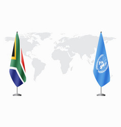 South Africa And United Nations Flags