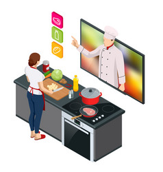 Isometric Cooking Education Online Professional