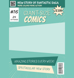 Comic Book Cover Retro Magazine Template