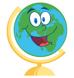 Desk Globe Cartoon Mascot Character