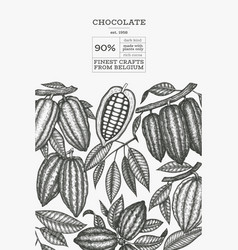 Cocoa Design Template Chocolate Cocoa Beans