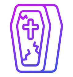 Coffin Halloween Outline Icon