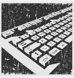 Retro Keyboard Close Up