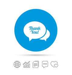 Speech Bubble Thank You Icon Customer Service