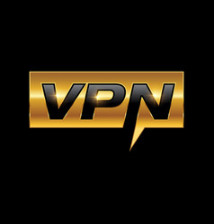 Vpn Monogram Initial Golden Logo Icon