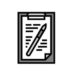 Clipboard Pen List Color Icon