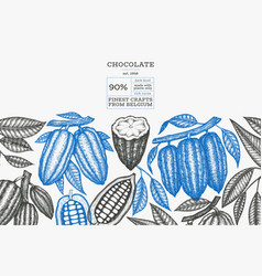 Cocoa Design Template Chocolate Cocoa Beans