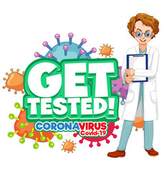 Get Tested Font In Cartoon Style With A Male