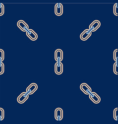 Line Chain Link Icon Isolated Seamless Pattern