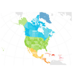 Political Map Of Caribbean And North America