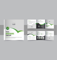 Travel Square Trifold Brochure Design Layout