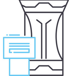 Cryogenic Chamber Line Icon Outline Symbol