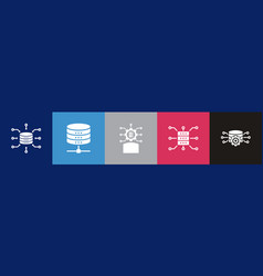 Data Integration Icons Infographic Design Template