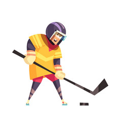 Flat Hockey Player