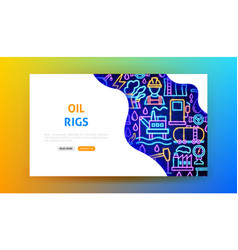 Oil Rigs Neon Landing Page