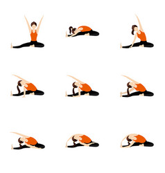 Revolved Head To Knee Yoga Asanas Set