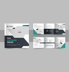 Travel Square Trifold Brochure Design Layout