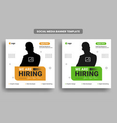 We Are Hiring Social Media Post Banner Template