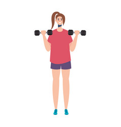 Woman Lifting Dumbbell