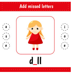 Add Missed Letters Doll Toy Learning English