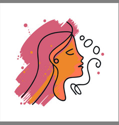 Beautiful Woman Face Silhouette