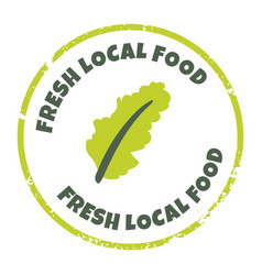 Fresh Local Food Label Grunge Badge Stamp