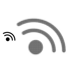 Halftone Dotted Wi-fi Access Point Icon