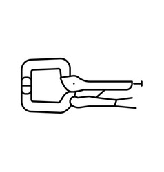 Locking Clamp Line Icon