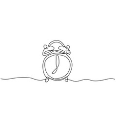 Clock One Line Drawing Minimalist Continuous Hand