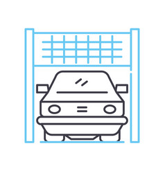 Starting Point Line Icon Outline Symbol