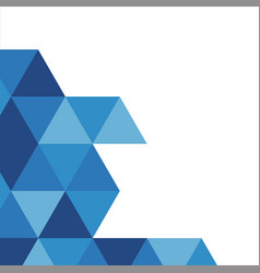 Blue Square Triangle Poly Corner