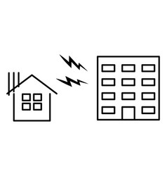 Image Icon Of A House Suffering From Noise Damage