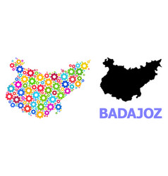 Industrial Collage Map Badajoz Province