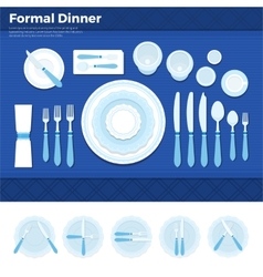 Table Served For Formal Dinner