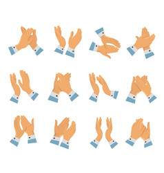 Clapping Hands Flat Icon Set