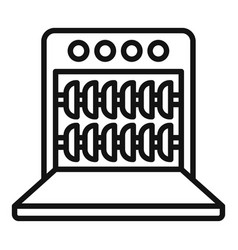 Dishwasher Appliance Icon Outline Water