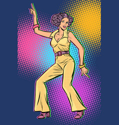 Girl In Pantsuit Woman Disco Dance 80s Background