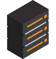 Servers And Storage In 3d Isometric Style