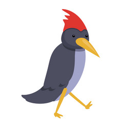 Walking Woodpecker Icon Cartoon Style