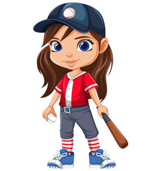 Cute Girl In Baseball Outfit